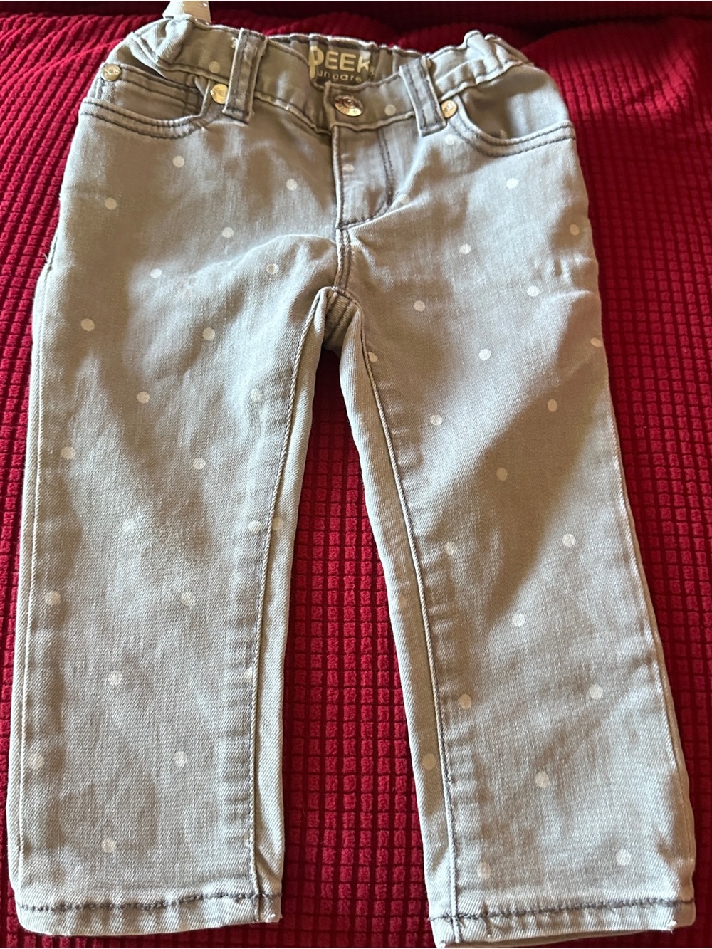 Peek Light Gray Polka Dot Jeans
